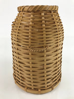 Japanese Handwoven Bamboo Basket Vtg Hanging Kago Ikebana Arrangement B241