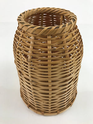 Japanese Handwoven Bamboo Basket Vtg Hanging Kago Ikebana Arrangement B241