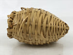 Japanese Handwoven Bamboo Basket Vtg Hanging Kago Ikebana Arrangement Brown B262
