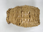 Japanese Handwoven Bamboo Basket Vtg Hanging Kago Ikebana Arrangement Brown B262