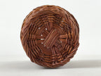 Japanese Handwoven Bamboo Basket Vtg Hanging Small Kago Ikebana Arrangement B232