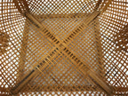 Japanese Handwoven Bamboo Basket Vtg Kago Ikebana Arrangement Kado Brown B226