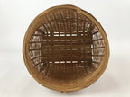 Japanese Handwoven Bamboo Basket Vtg Kago Ikebana Arrangement Kado Brown B227