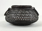 Japanese Handwoven Bamboo Basket Vtg Kago Ikebana Arrangement Kado Brown B230