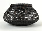 Japanese Handwoven Bamboo Basket Vtg Kago Ikebana Arrangement Kado Brown B230