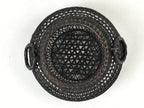 Japanese Handwoven Bamboo Basket Vtg Kago Ikebana Arrangement Kado Brown B230