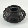 Japanese Handwoven Bamboo Basket Vtg Kago Ikebana Arrangement Kado Brown B230