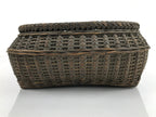 Japanese Handwoven Bamboo Basket Vtg Kago Ikebana Arrangement Kado Brown B238
