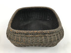 Japanese Handwoven Bamboo Basket Vtg Kago Ikebana Arrangement Kado Brown B238