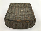 Japanese Handwoven Bamboo Basket Vtg Kago Ikebana Arrangement Kado Brown B238