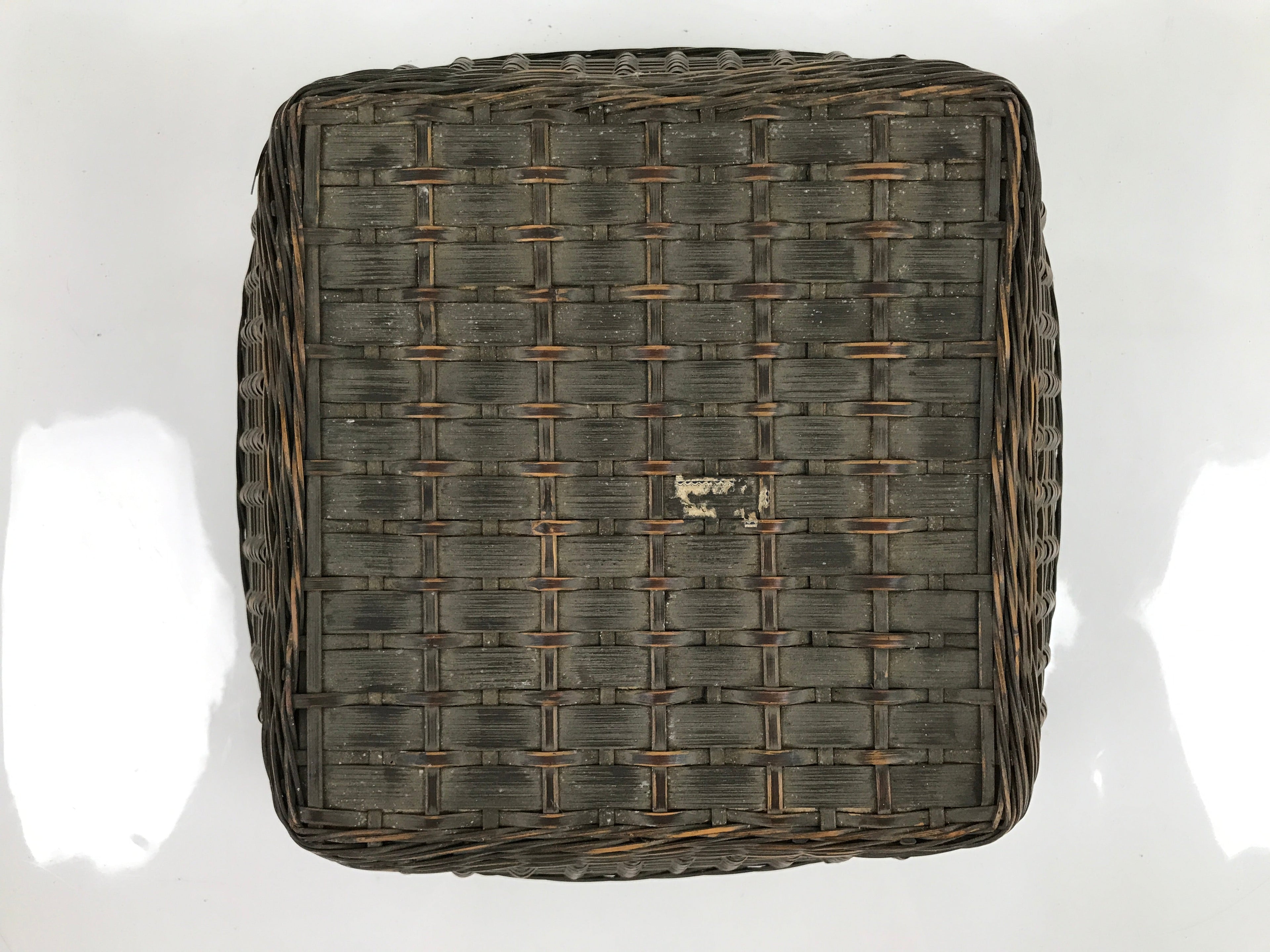 Japanese Handwoven Bamboo Basket Vtg Kago Ikebana Arrangement Kado Brown B238