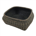 Japanese Handwoven Bamboo Basket Vtg Kago Ikebana Arrangement Kado Brown B238