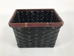 Japanese Handwoven Bamboo Basket Vtg Kago Ikebana Flower Arrangement Brown B267