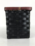 Japanese Handwoven Bamboo Basket Vtg Kago Ikebana Flower Arrangement Brown B267