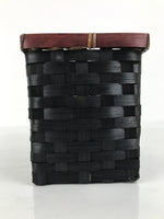 Japanese Handwoven Bamboo Basket Vtg Kago Ikebana Flower Arrangement Brown B267