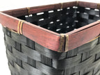 Japanese Handwoven Bamboo Basket Vtg Kago Ikebana Flower Arrangement Brown B267