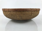 Japanese Handwoven Bamboo Drying Basket Vtg Round Kago Zaru 49 cm Long B265