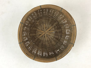 Japanese Handwoven Bamboo Fishing Basket Vtg Kago Tsurikago Brown Lid, Online Shop