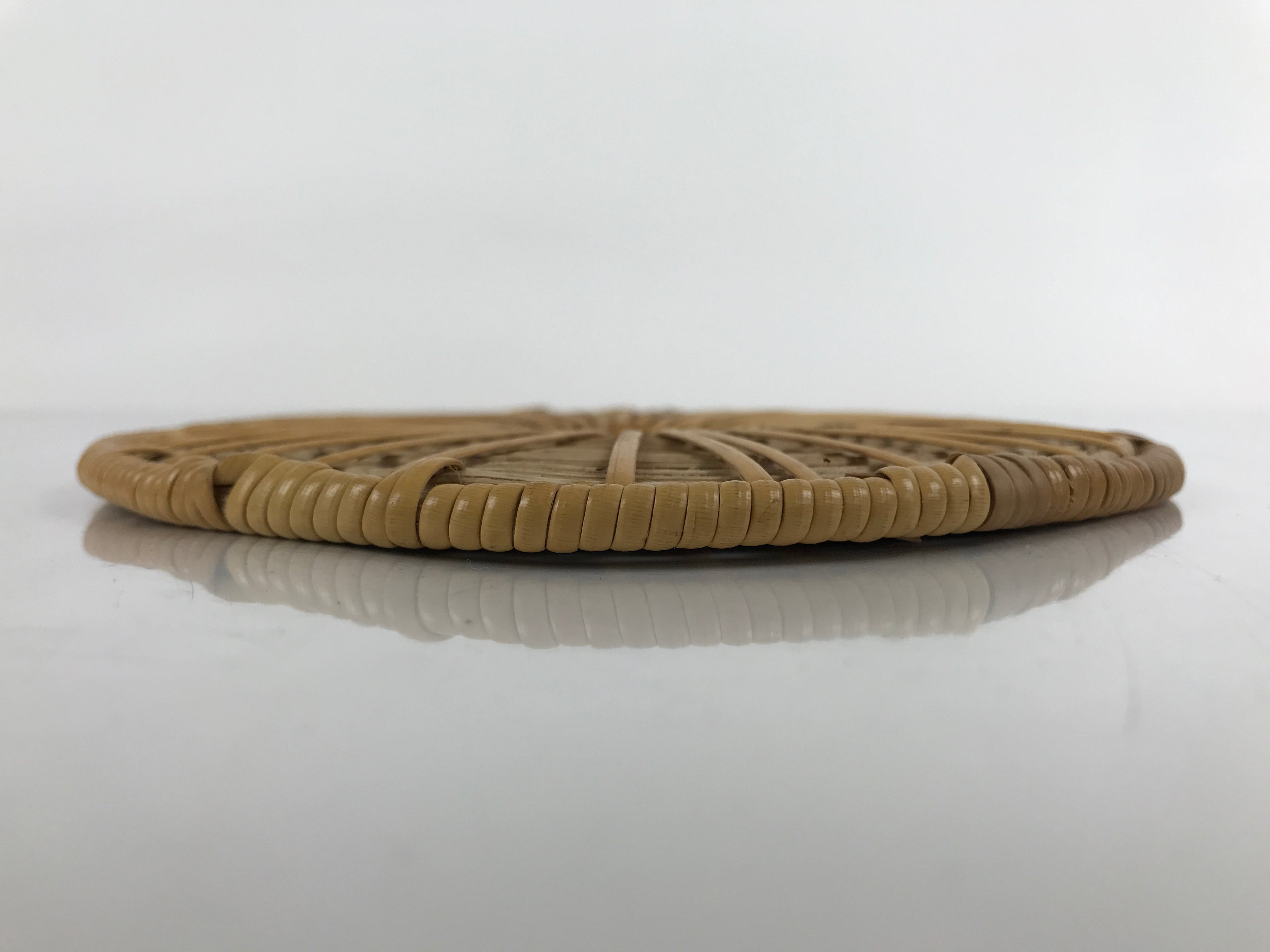 Japanese Handwoven Bamboo Trivet Nabeshiki Vtg Pot Coaster Underlay Brown JK682