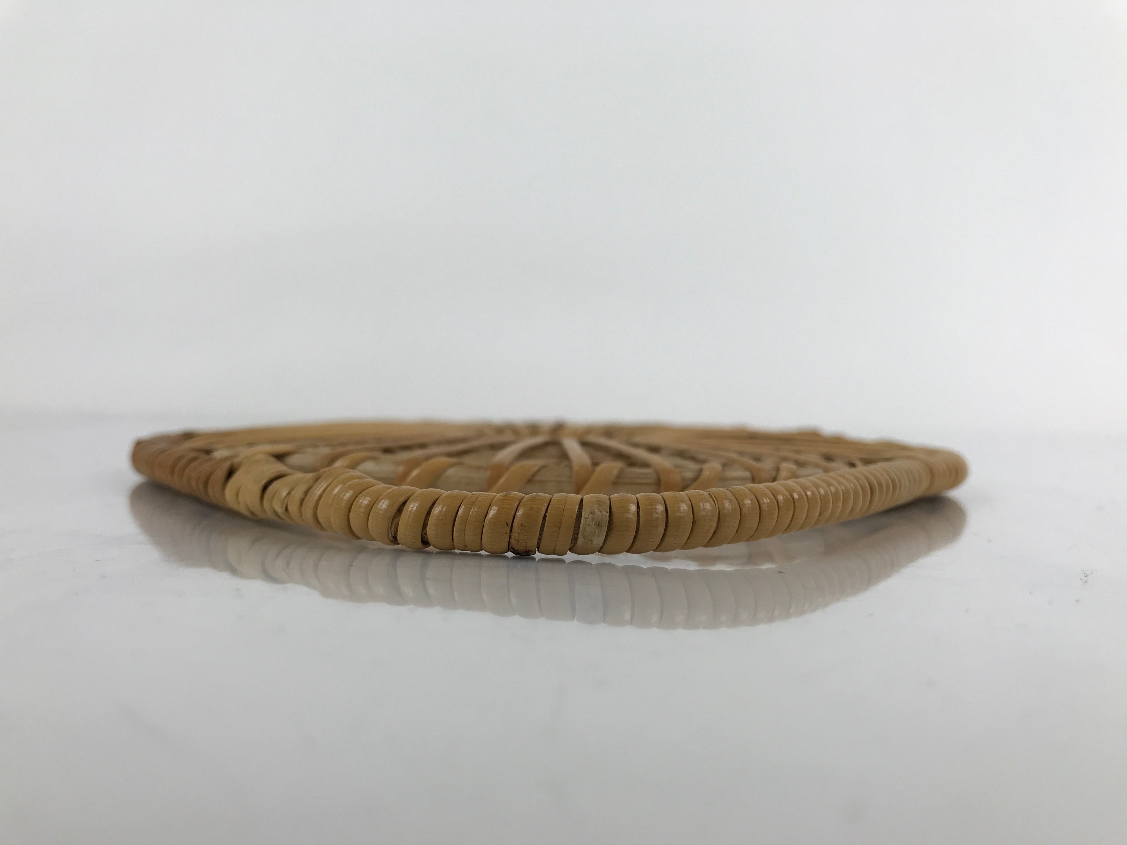Japanese Handwoven Bamboo Trivet Nabeshiki Vtg Pot Coaster Underlay Brown JK682