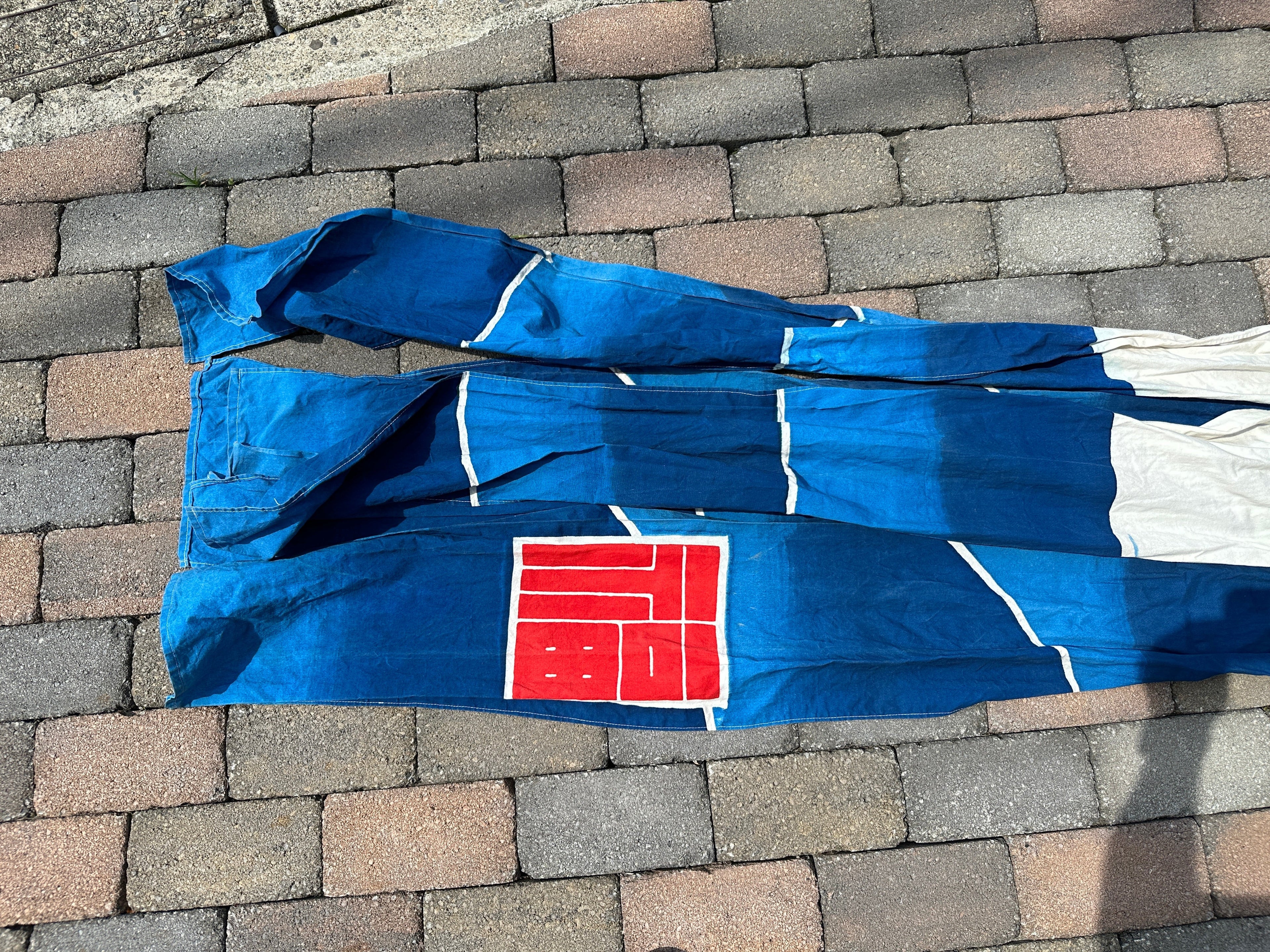 Japanese Hanging Carp Streamer Windsock Flag Family Crest Vtg Fukinagashi JK545