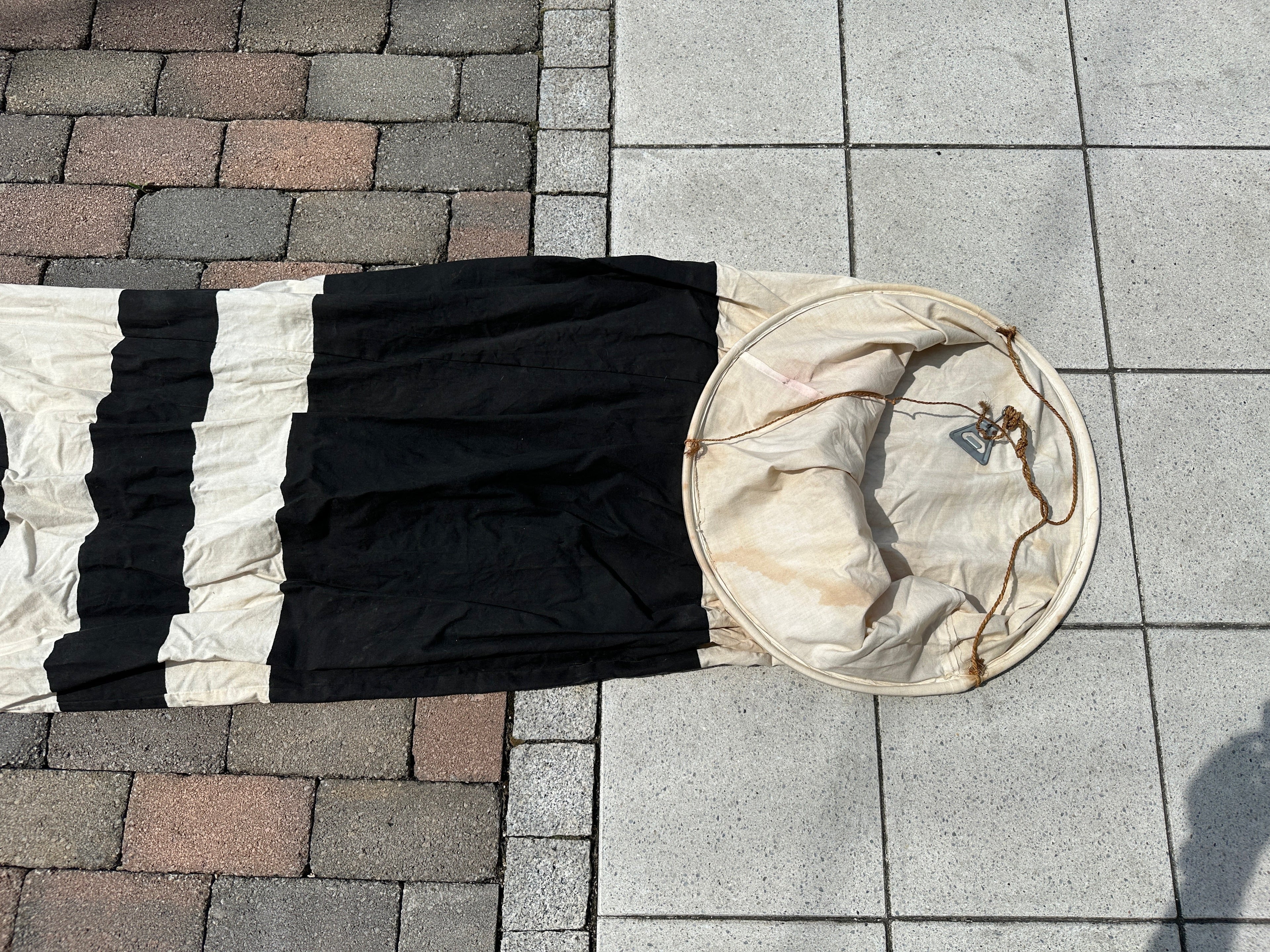Japanese Hanging Carp Streamer Windsock Flag Family Crest Vtg Fukinagashi JK545