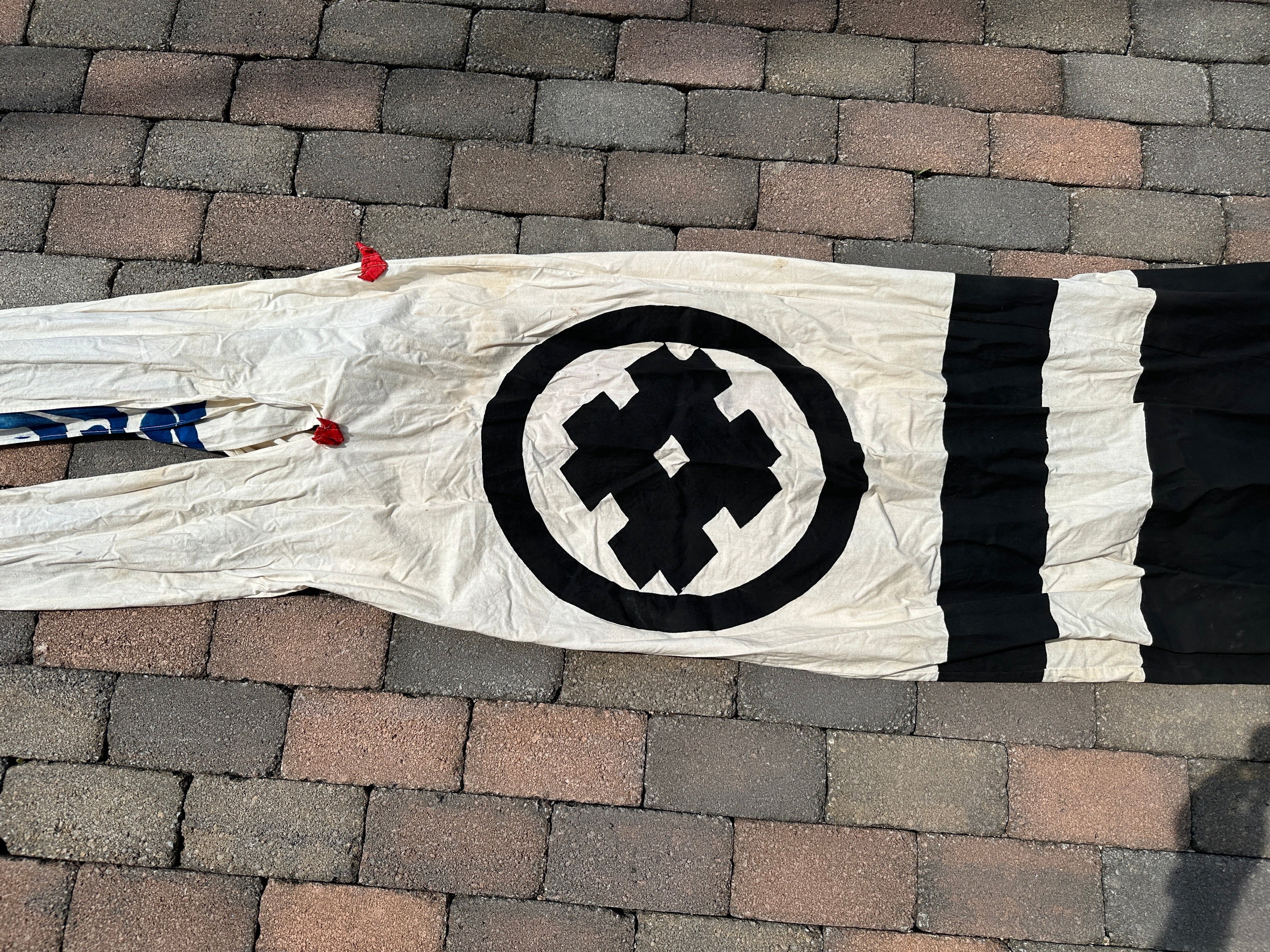 Japanese Hanging Carp Streamer Windsock Flag Family Crest Vtg Fukinagashi JK545