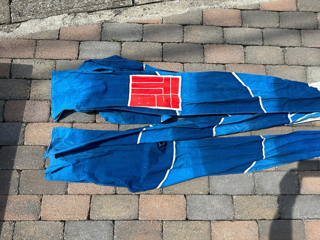 Japanese Hanging Carp Streamer Windsock Flag Family Crest Vtg Fukinagashi JK545