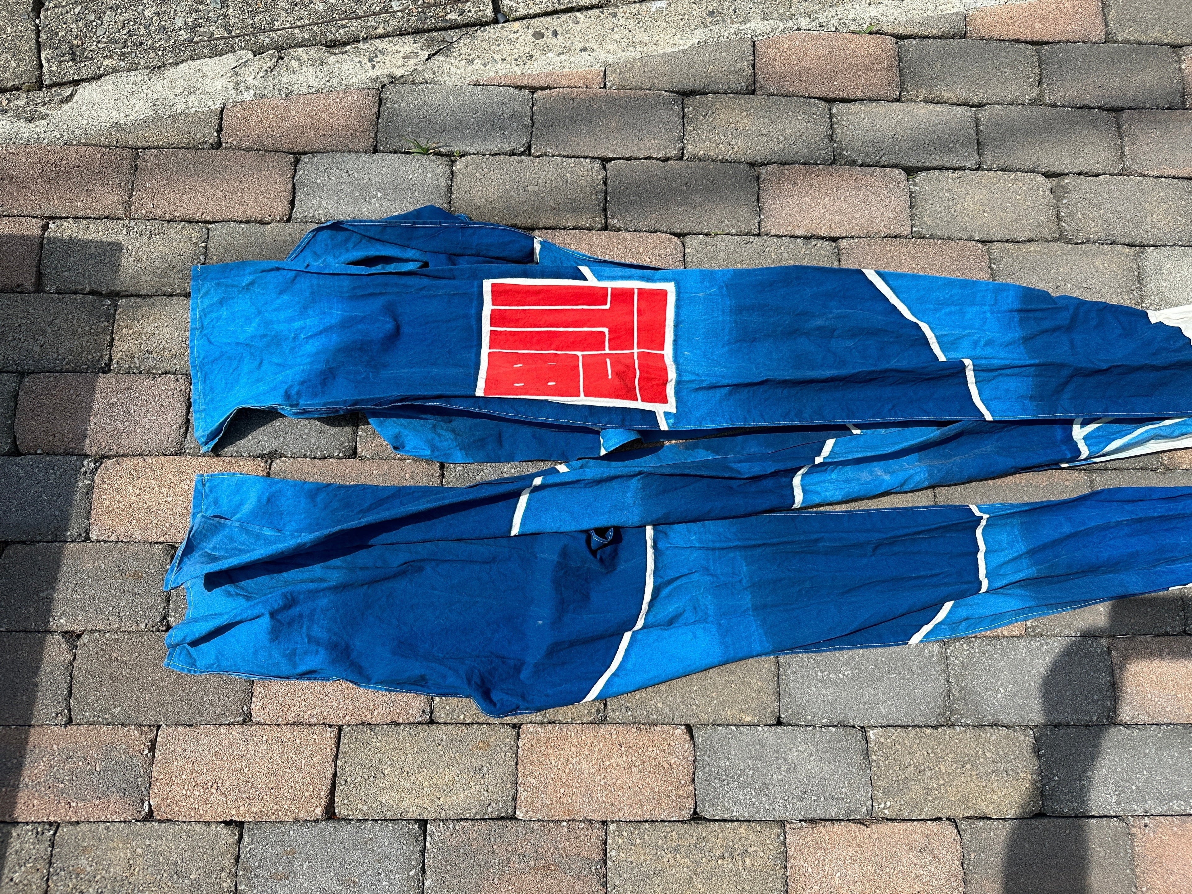 Japanese Hanging Carp Streamer Windsock Flag Family Crest Vtg Fukinagashi JK545