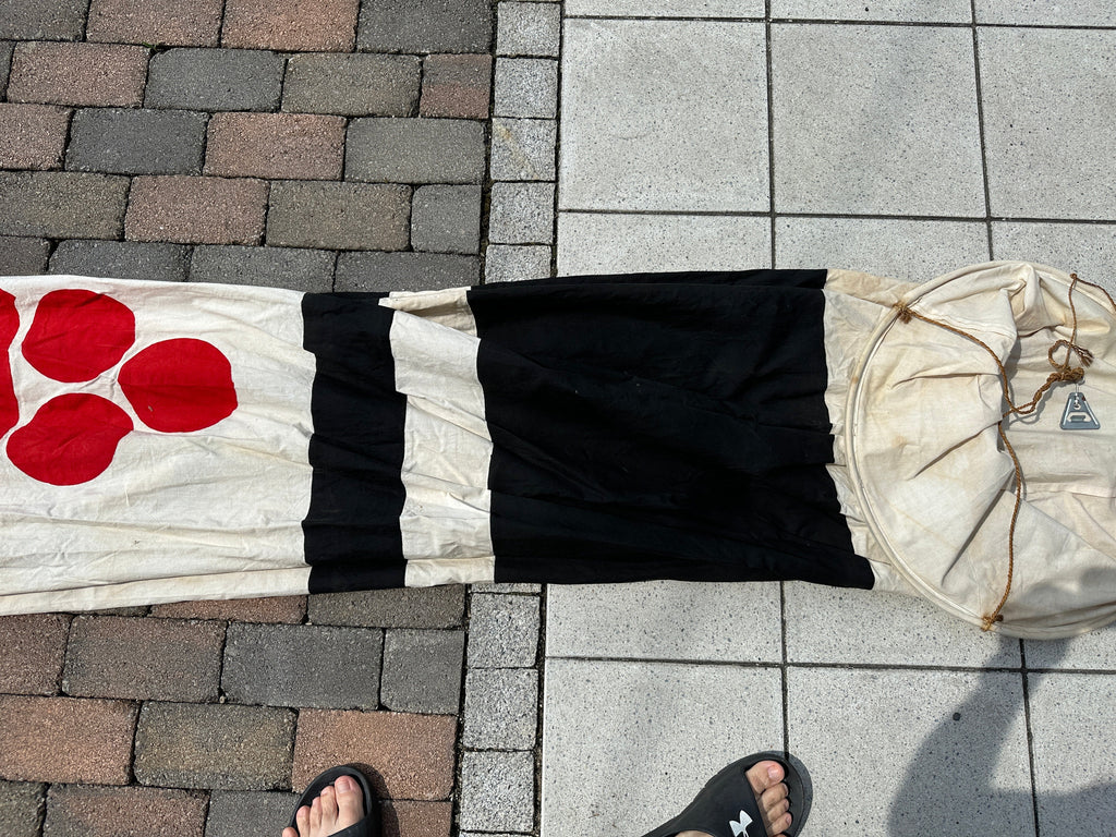 Japanese Hanging Carp Streamer Windsock Flag Family Crest Vtg Fukinagashi JK545