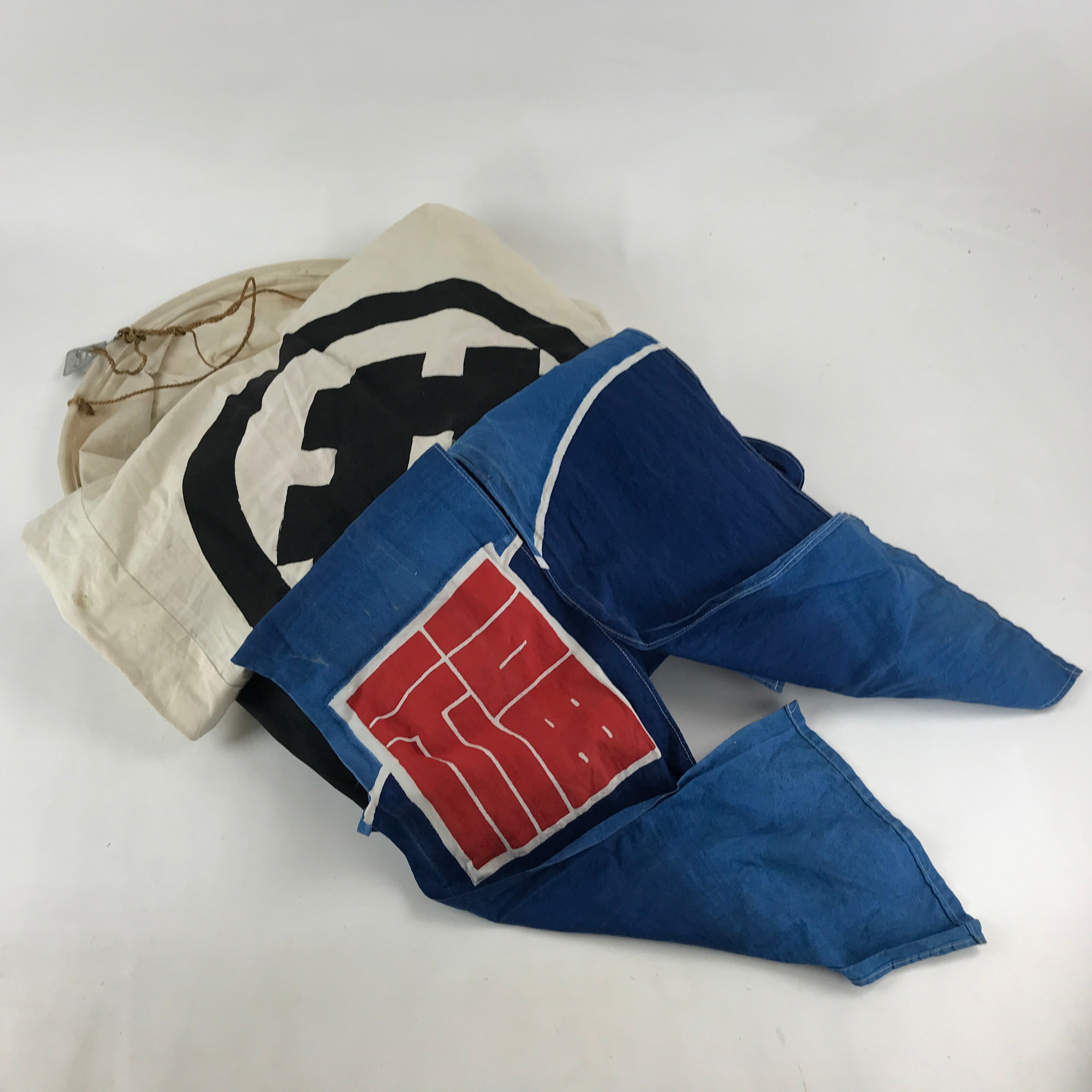 Japanese Hanging Carp Streamer Windsock Flag Family Crest Vtg Fukinagashi JK545