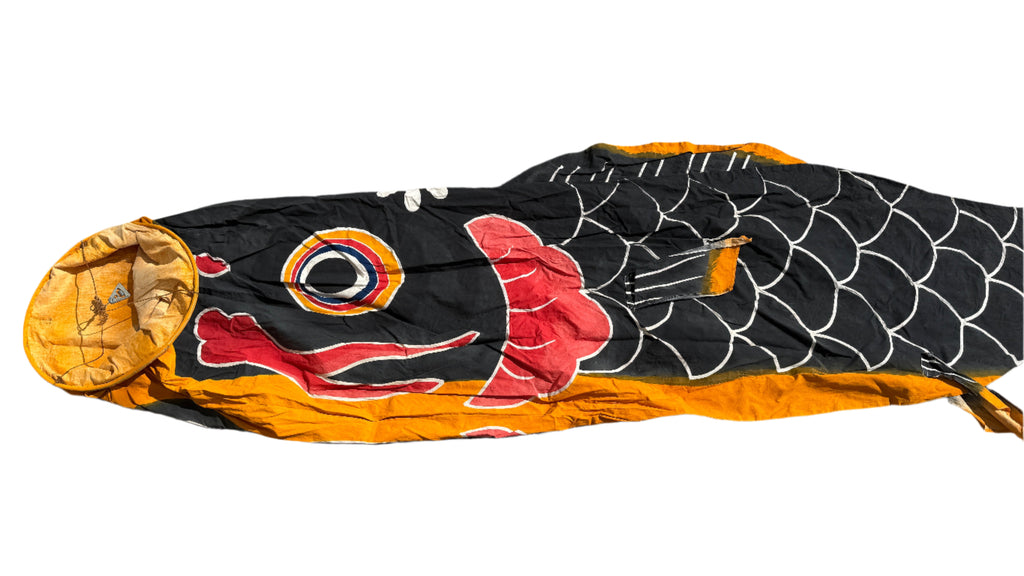 Japanese Hanging Carp Streamer Windsock Koinobori Fukinagashi Black Fish MK39