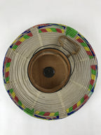 Japanese Hanging Paper Lantern Vtg Chochin With Candle Holder Wood Frame LT63