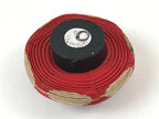 Japanese Hanging Paper Lantern Vtg Small Foldable Chochin Red Black JK573