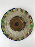 Japanese Hanging Paper Lantern With Candle Holder Vtg Chochin Wood Frame LT64