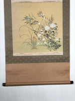 Japanese Hanging Scroll 4 Seasons Flowers Plum Chrysanthemum Kakejiku KJ19