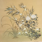 Japanese Hanging Scroll 4 Seasons Flowers Plum Chrysanthemum Kakejiku KJ19