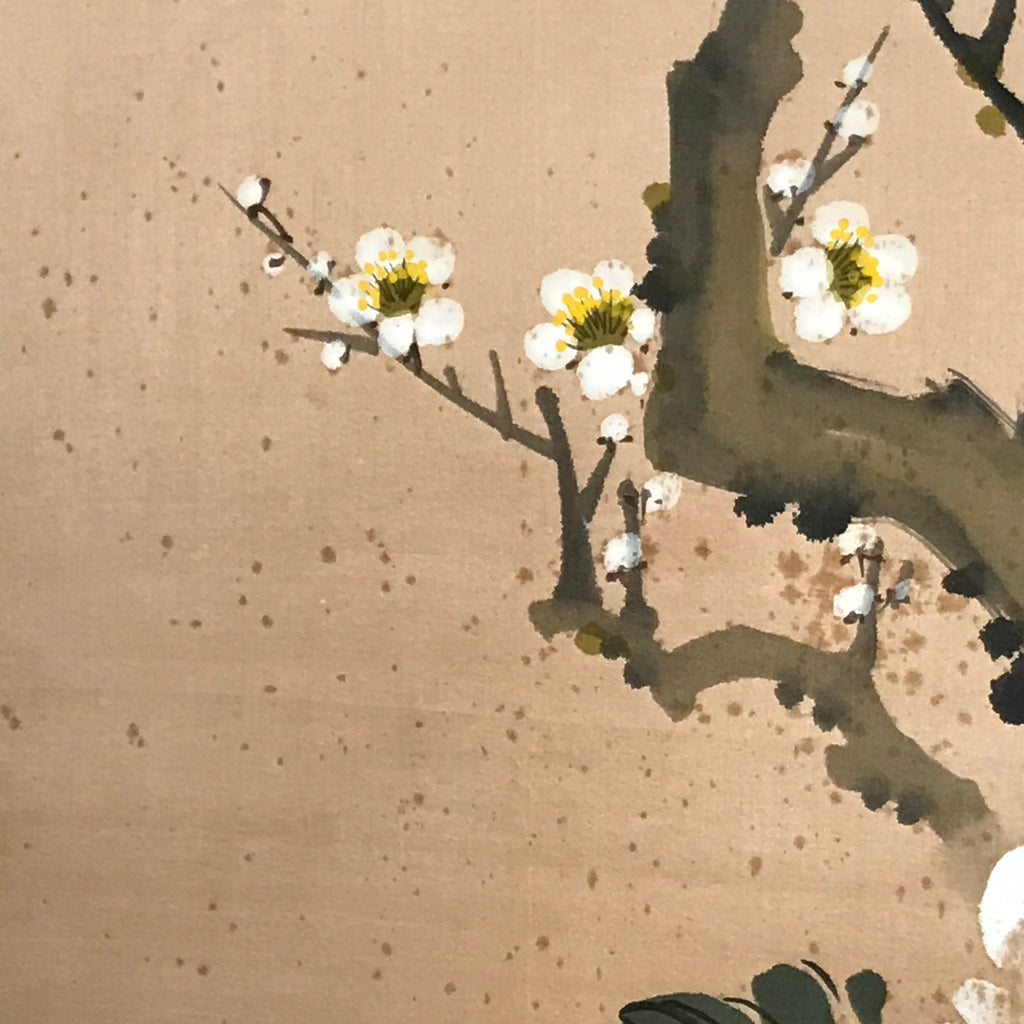 Japanese Hanging Scroll 4 Seasons Flowers Plum Crysanthemum Peony Kakejiku KJ12