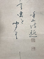Japanese Hanging Scroll Autumn Chrysanthemum Poem Kakejiku Kakemono SC804