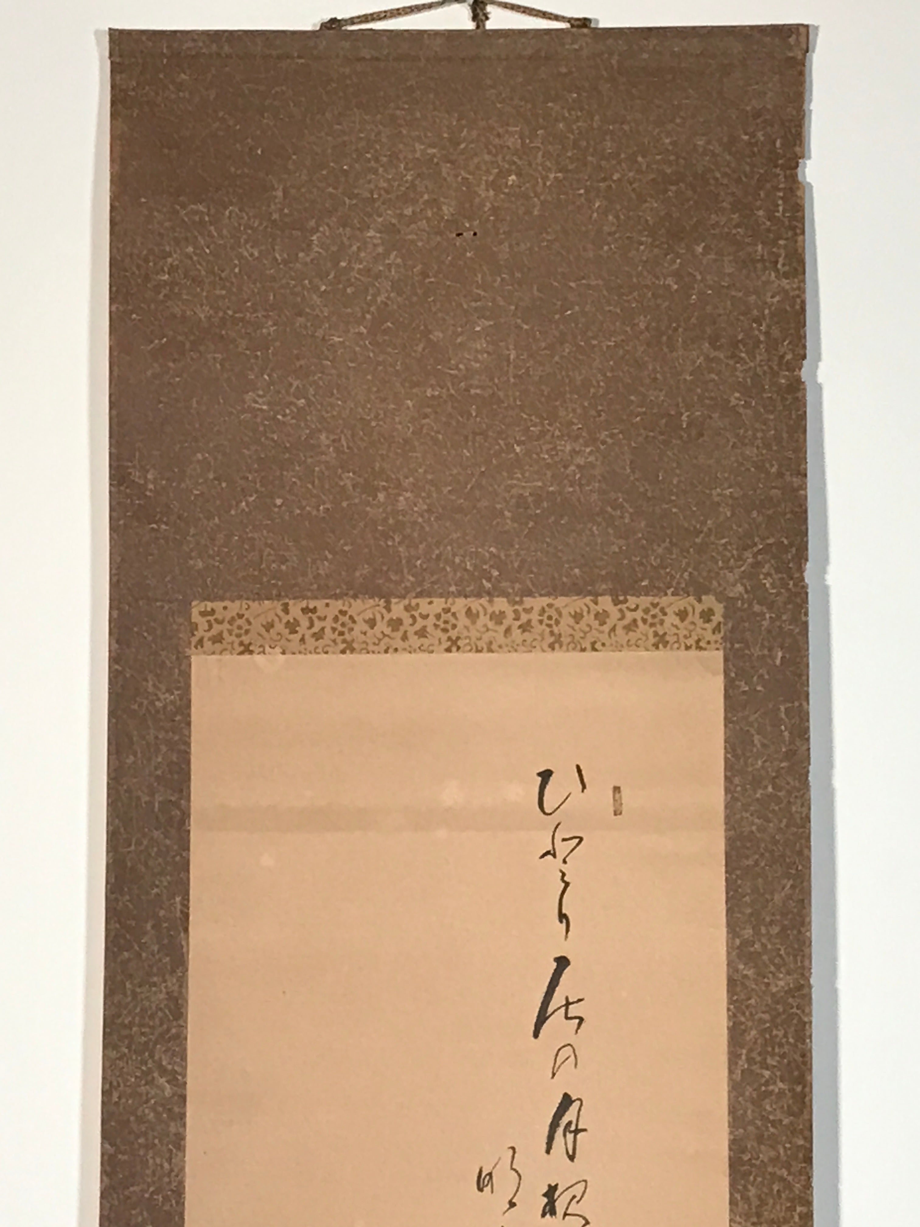 Japanese Hanging Scroll Autumn Chrysanthemum Poem Kakejiku Kakemono SC804