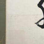 Japanese Hanging Scroll Calligraphy 5 Kanjis Kakejiku Black Ink KJ14