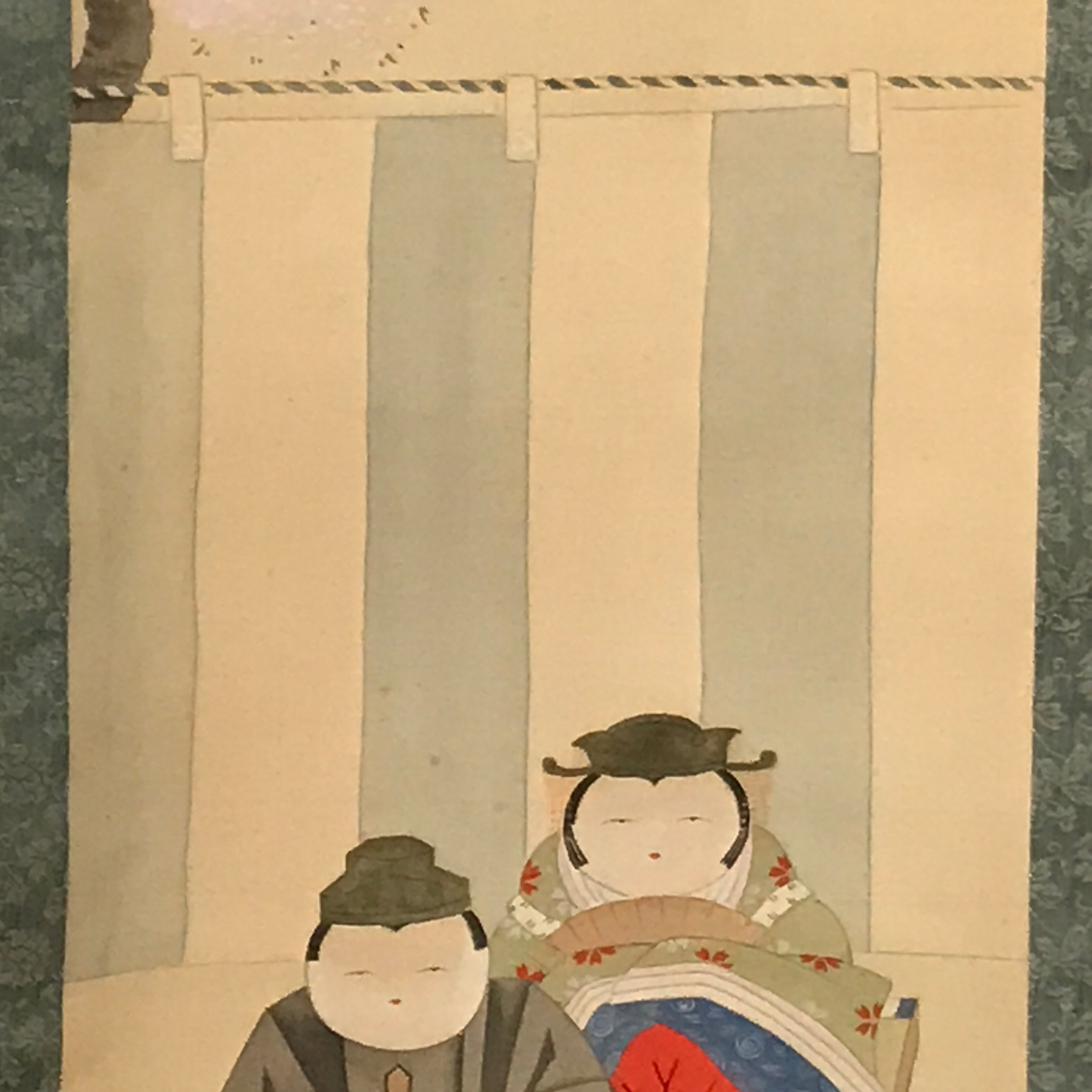 Japanese Hanging Scroll Hina Dolls Prince Princes Hinamatsuri Kakejiku KJ22
