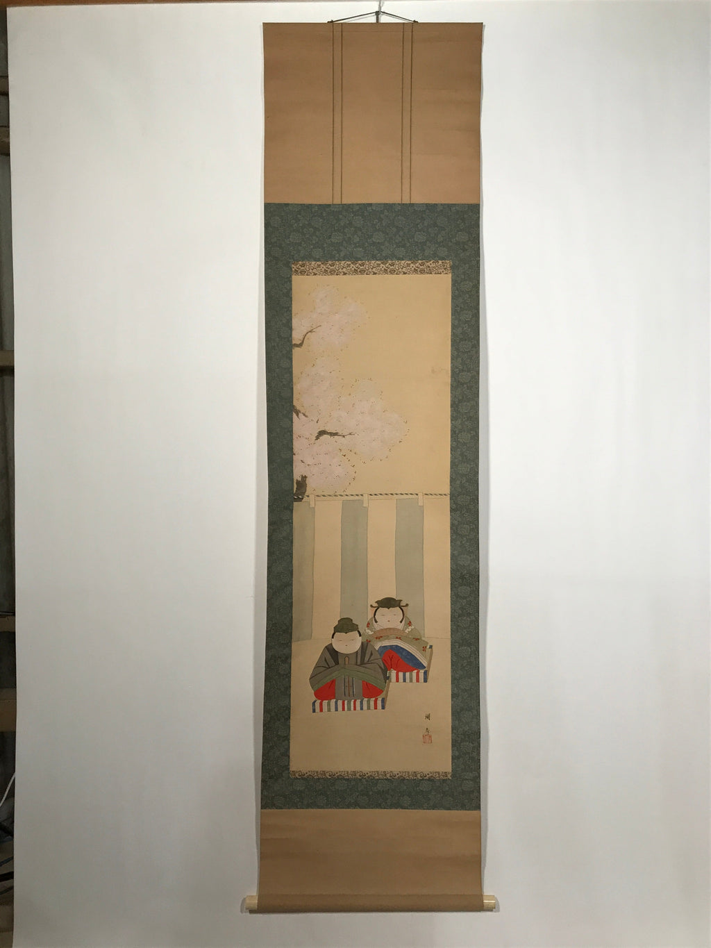 Japanese Hanging Scroll Hina Dolls Prince Princes Hinamatsuri Kakejiku KJ22