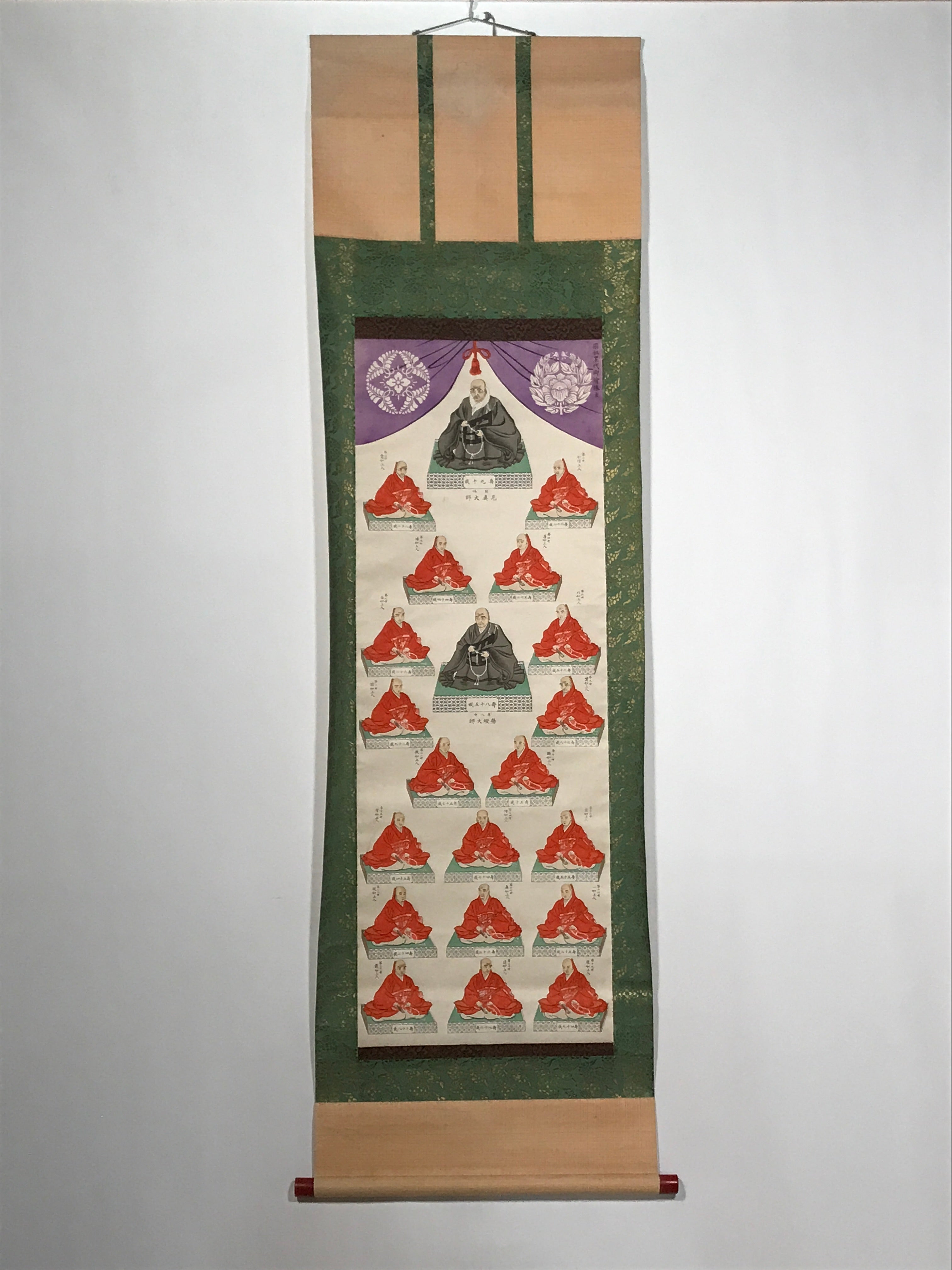 Japanese Hanging Scroll Jodo Shinshu Buddhist Masters Shinran Rennyo KJ20