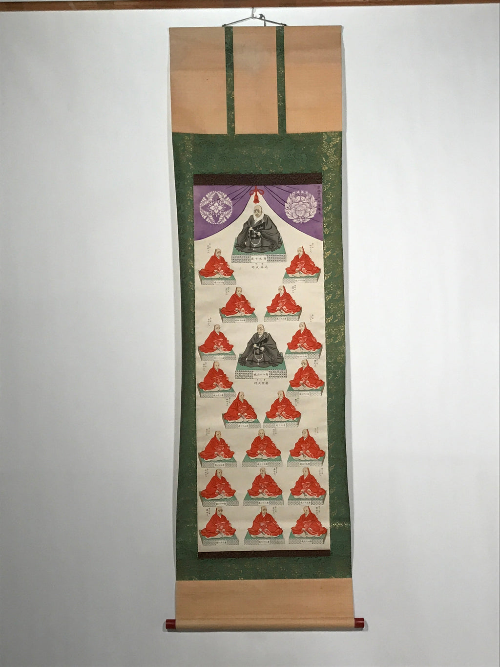 Japanese Hanging Scroll Jodo Shinshu Buddhist Masters Shinran Rennyo KJ20