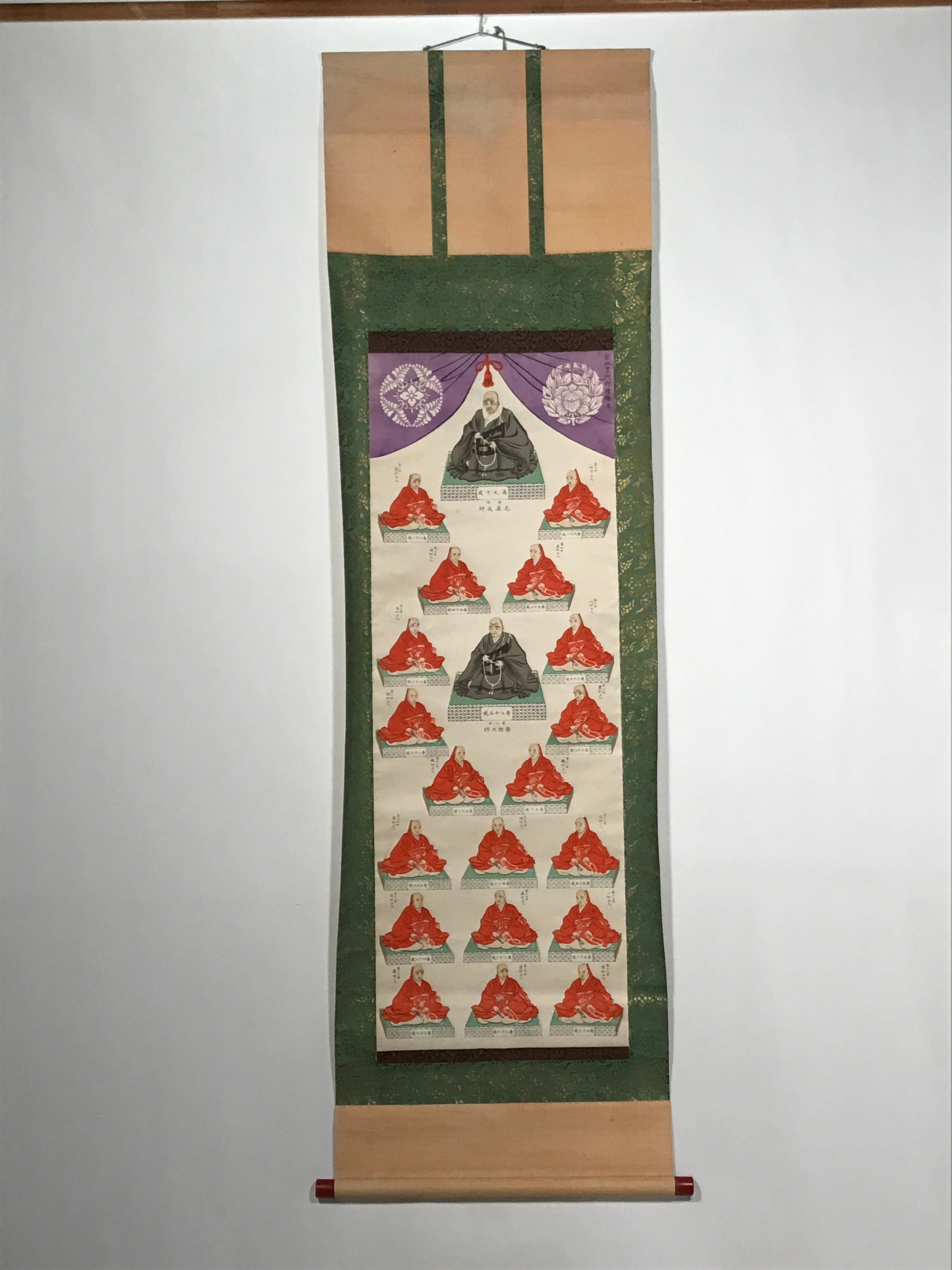 Japanese Hanging Scroll Jodo Shinshu Buddhist Masters Shinran Rennyo KJ20