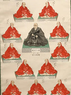 Japanese Hanging Scroll Jodo Shinshu Buddhist Masters Shinran Rennyo KJ20