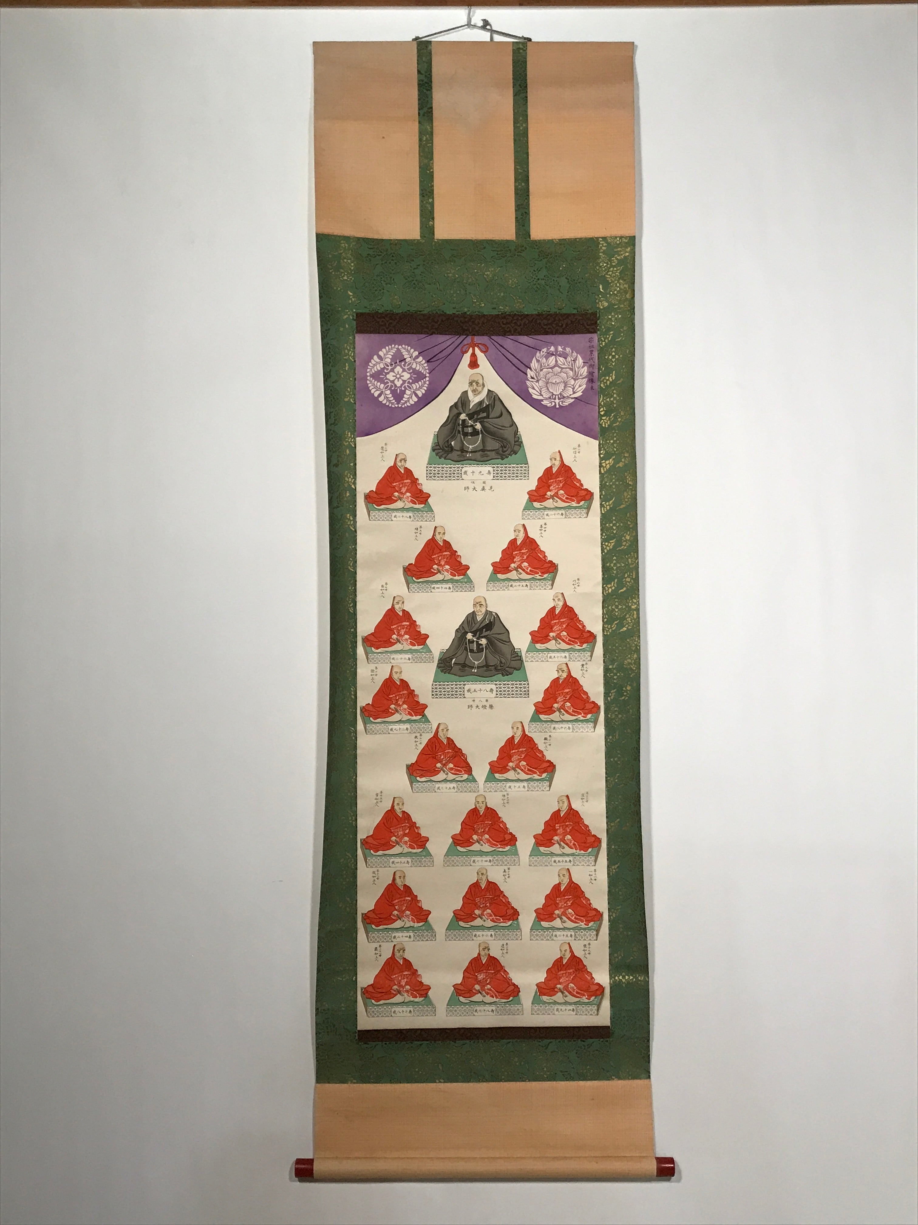 Japanese Hanging Scroll Jodo Shinshu Buddhist Masters Shinran Rennyo KJ20