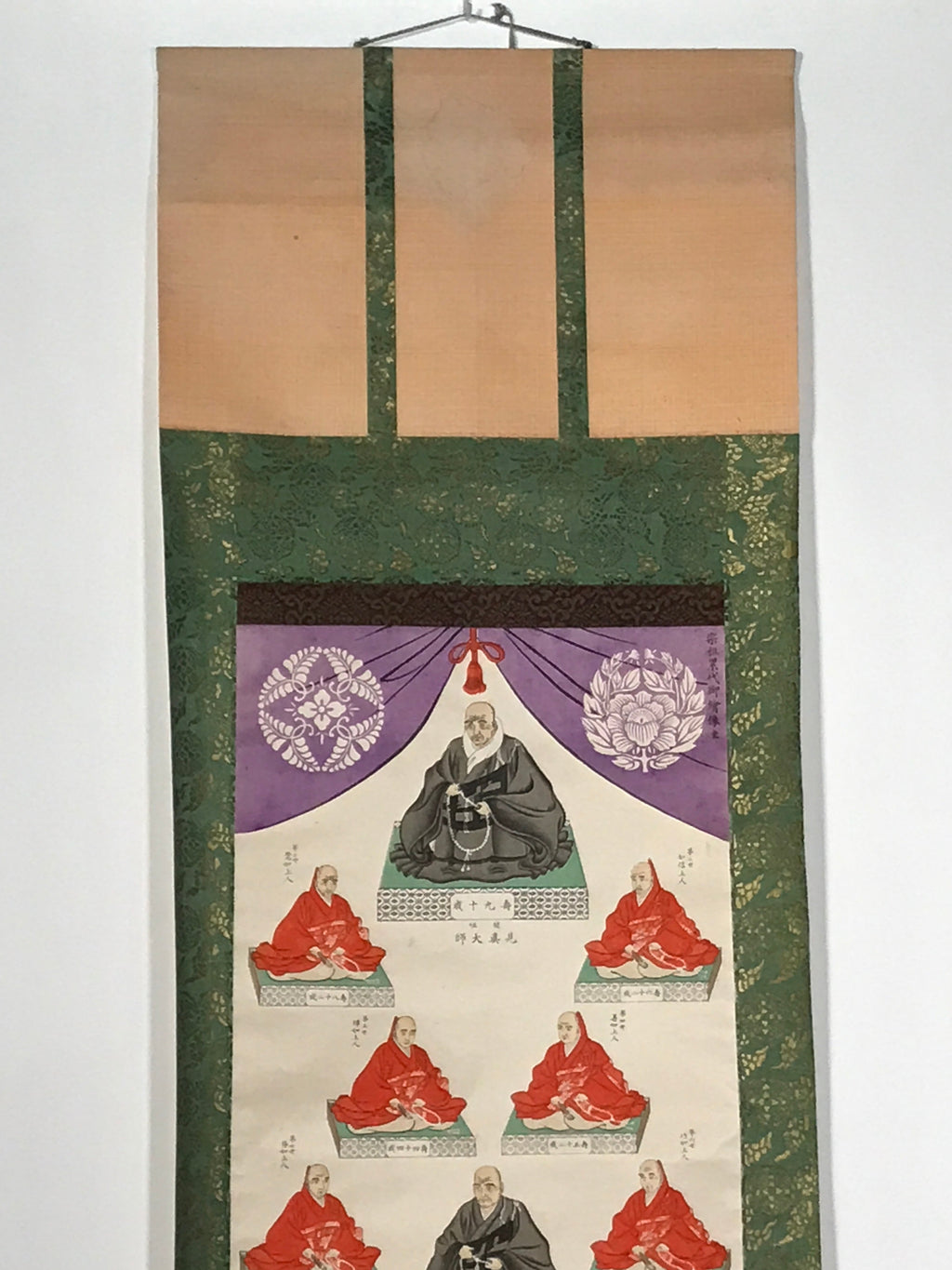 Japanese Hanging Scroll Jodo Shinshu Buddhist Masters Shinran Rennyo KJ20