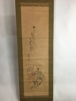 Japanese Hanging Scroll Kakejiku Kakemono Ink Painting Kimono Men Umbrella SC613